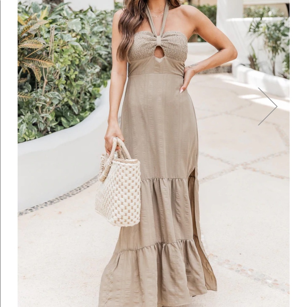 Olive green Maxi dress